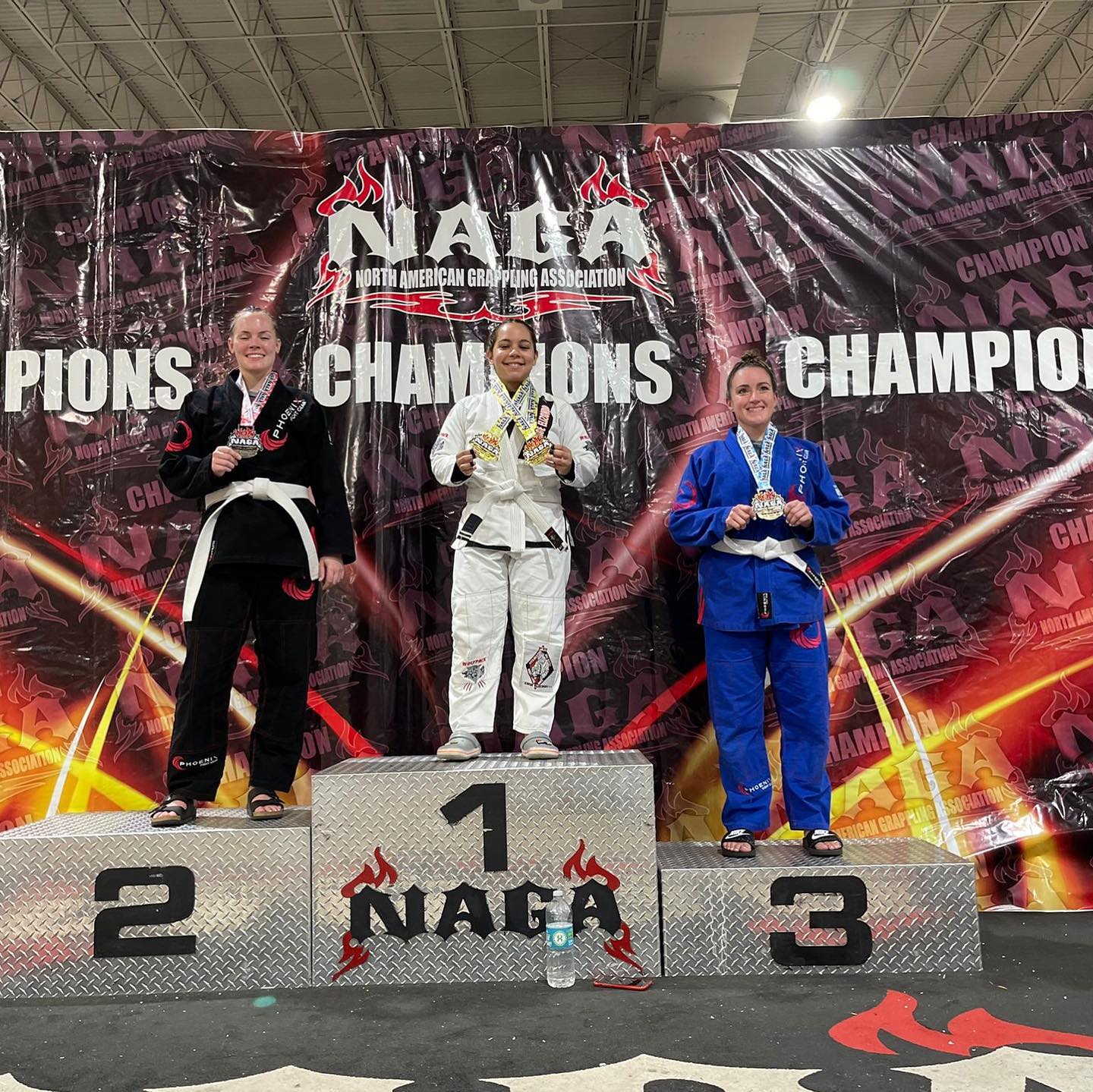 KO Zone NAGA BJJ champion on the podium